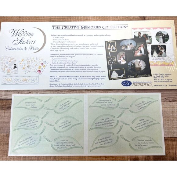 Creative Memories Wedding Stickers Customizable Pack For Scrapbooks & Photo Albu - Picture 3 of 3
